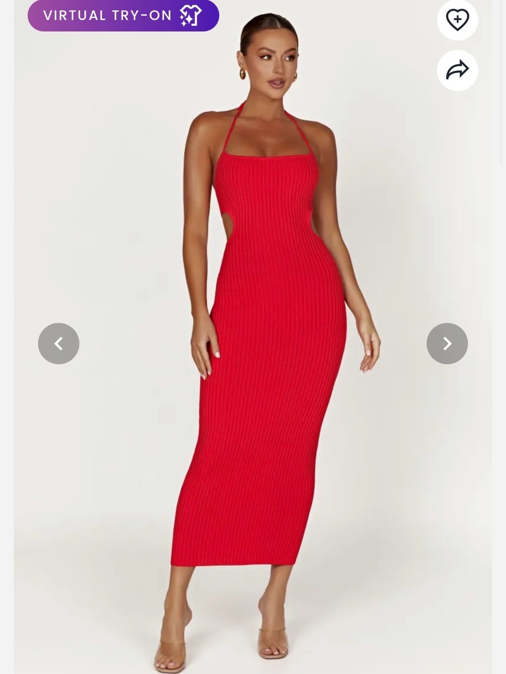Meshki Morgan Halter Knit Midi Dress
